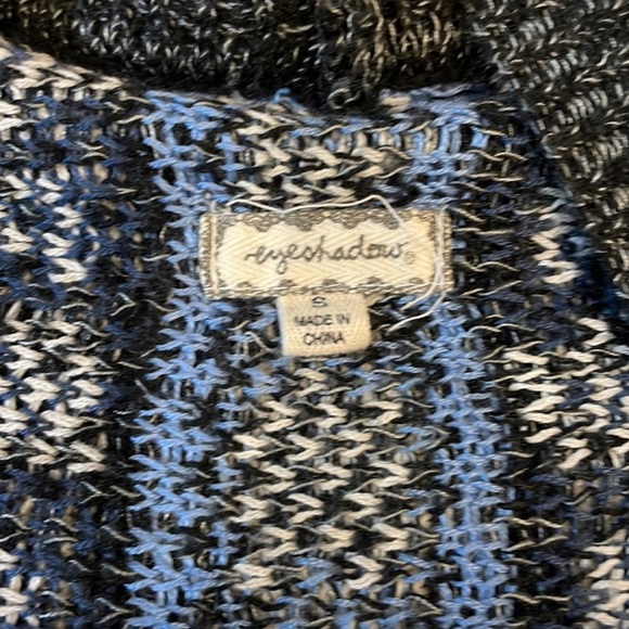 🌸Eye Shadow Cardigan Sweater Open Front Hi Lo Drape Knit size Small - Picture 6 of 7